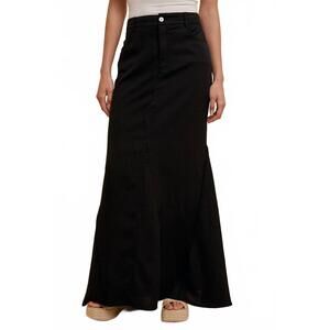 NEW IN-LOOM tencel frayed mermaid skirt in black